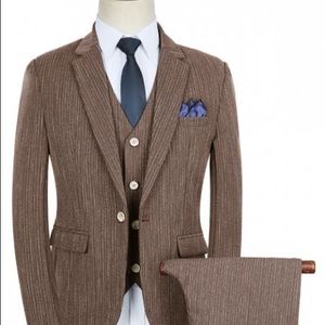 Men’s Stripe Lapel Business Suit